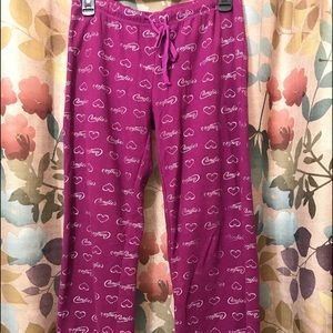 Candie’s purple pajama’s.